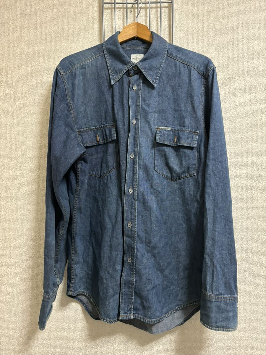 ［Calvin Klein Jeans］カルバンクライン　デニムシャツ　長袖　M Y2301_画像1