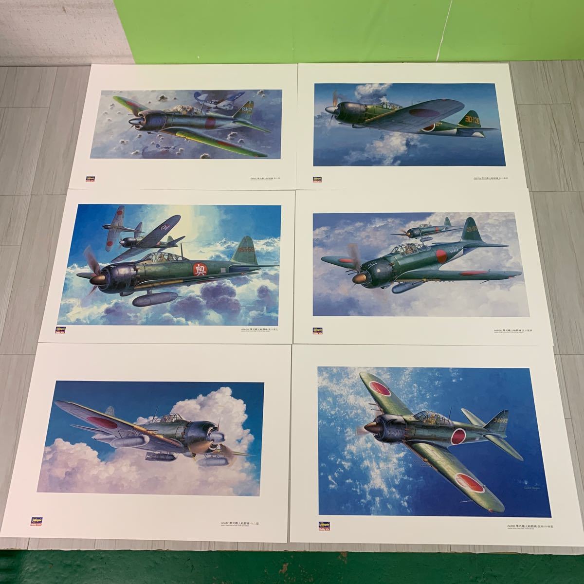 ハセガワ 日本軍戦闘機 ボックスアートプリント 15枚セット 小池繁夫氏 作画_画像3