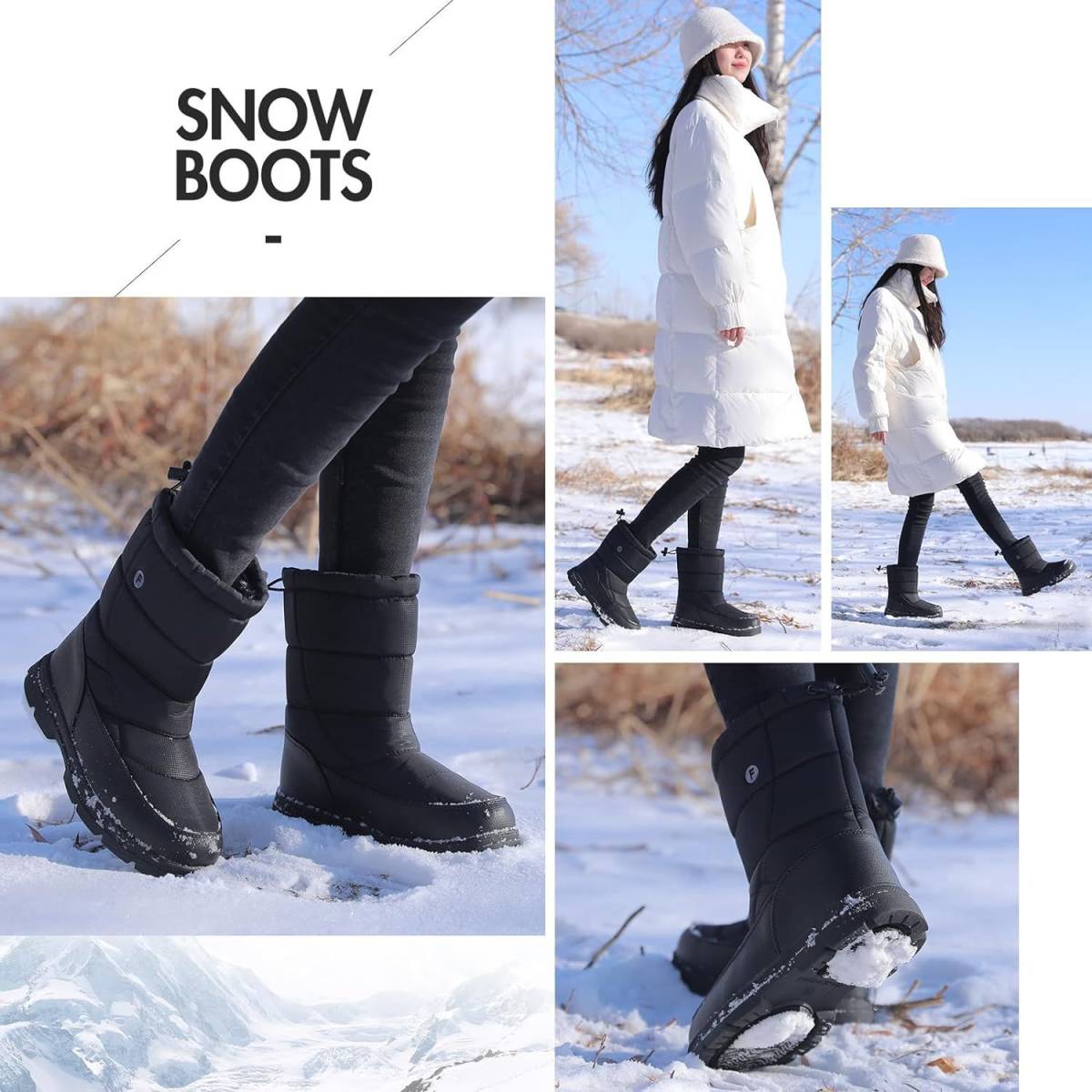 боты снег ботинки мужской женский снегоступы winter ботинки для мужчин и женщин зимний защищающий от холода обувь снег ботинки легкий водонепроницаемый обратная сторона ворсистый . скользить толщина низ 