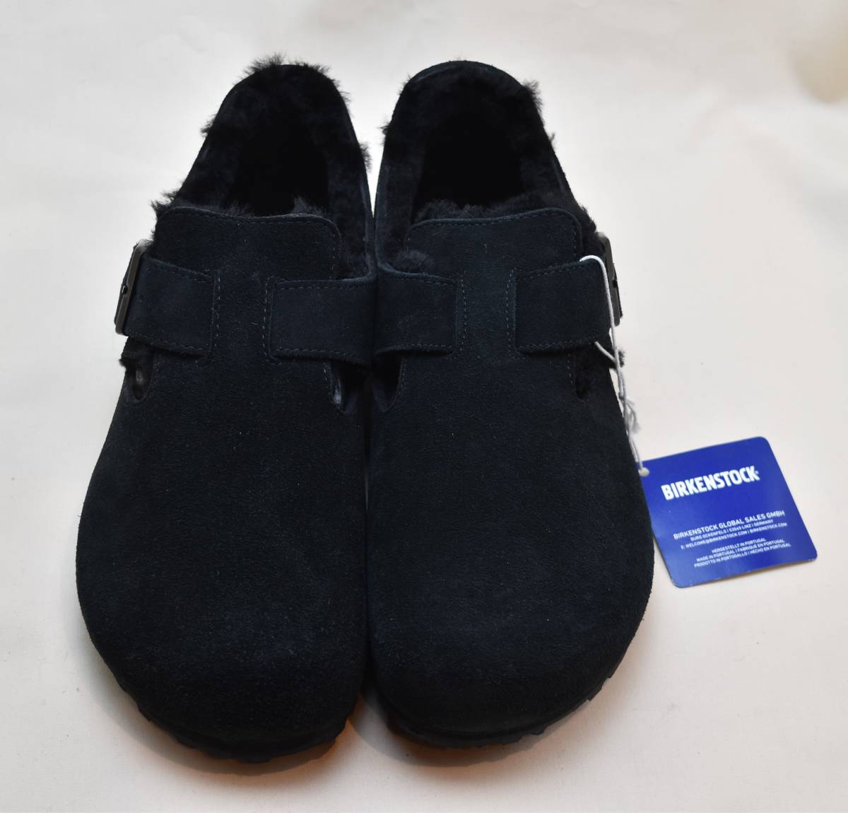 SALE!! BIRKENSTOCK 　ビルケンシュトック　LONDON　ロンドン ボアライナー　Black Suede 　42　27cm相当　ドイツ製　未使用品_画像2