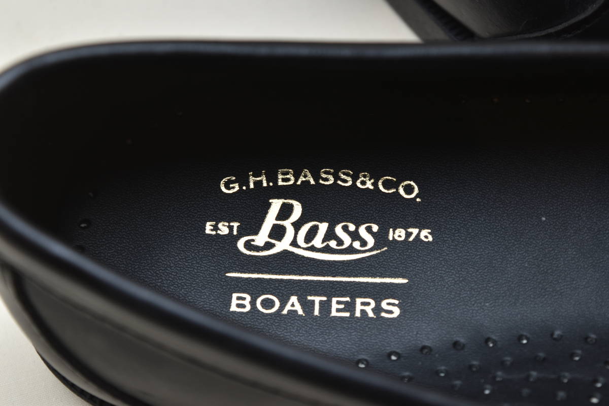 SALE!! G.H BASS автобус стандартный седло on Loafer BOATER LOGAN Raver подошва черный коврик кожа US9 27cm соответствует не использовался товар 