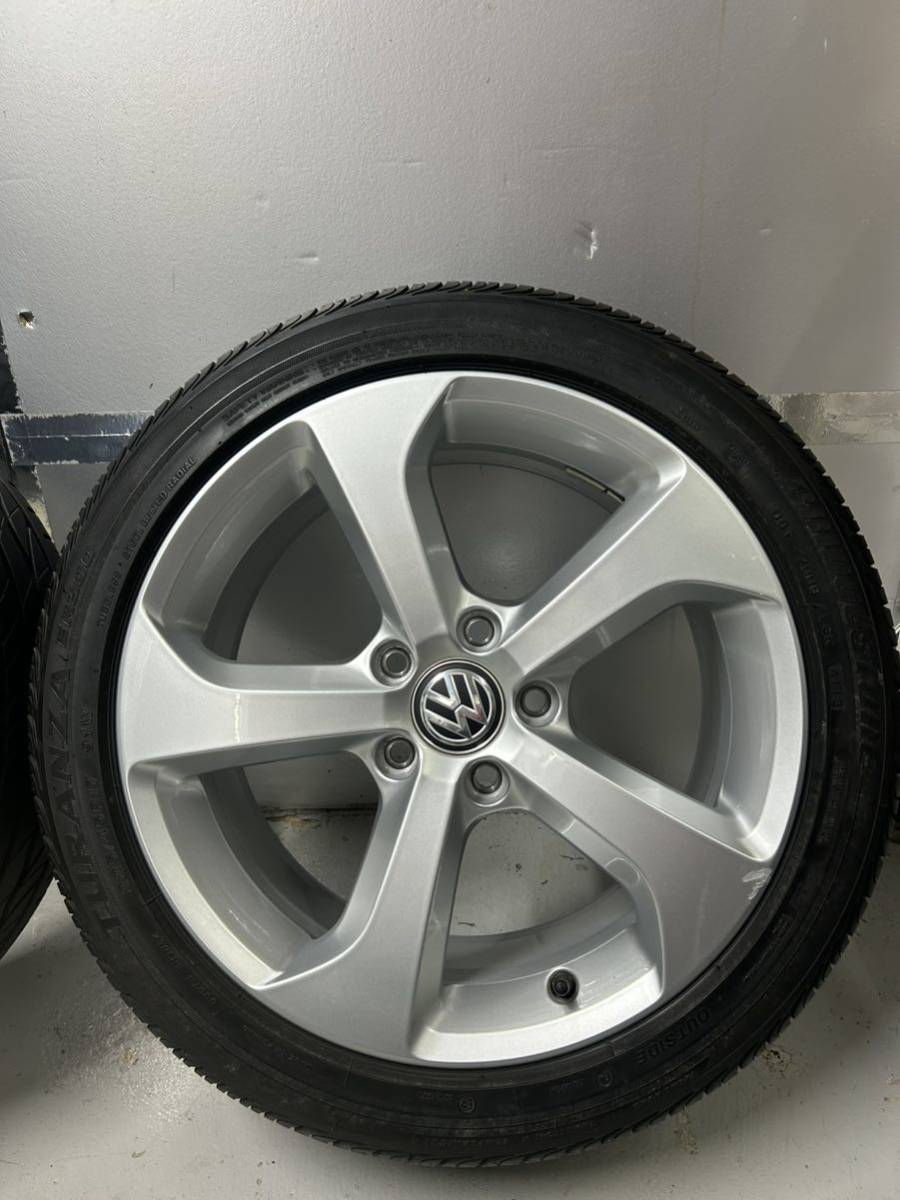 VWフォルクスワーゲン ゴルフ7　GOLF7 GTI 純正 7.5J-17 off+49 pcd112/5H １７インチアルミホイール_画像5