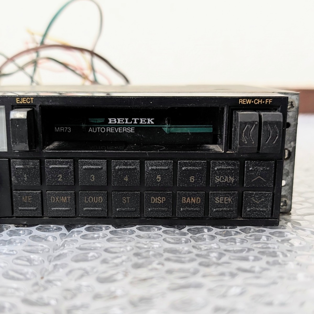 当時物　希少レア　旧車部品　BELTEK MR73 ベルテック　カーオーディオ　テープデッキ　動作未確認　現状品_画像3