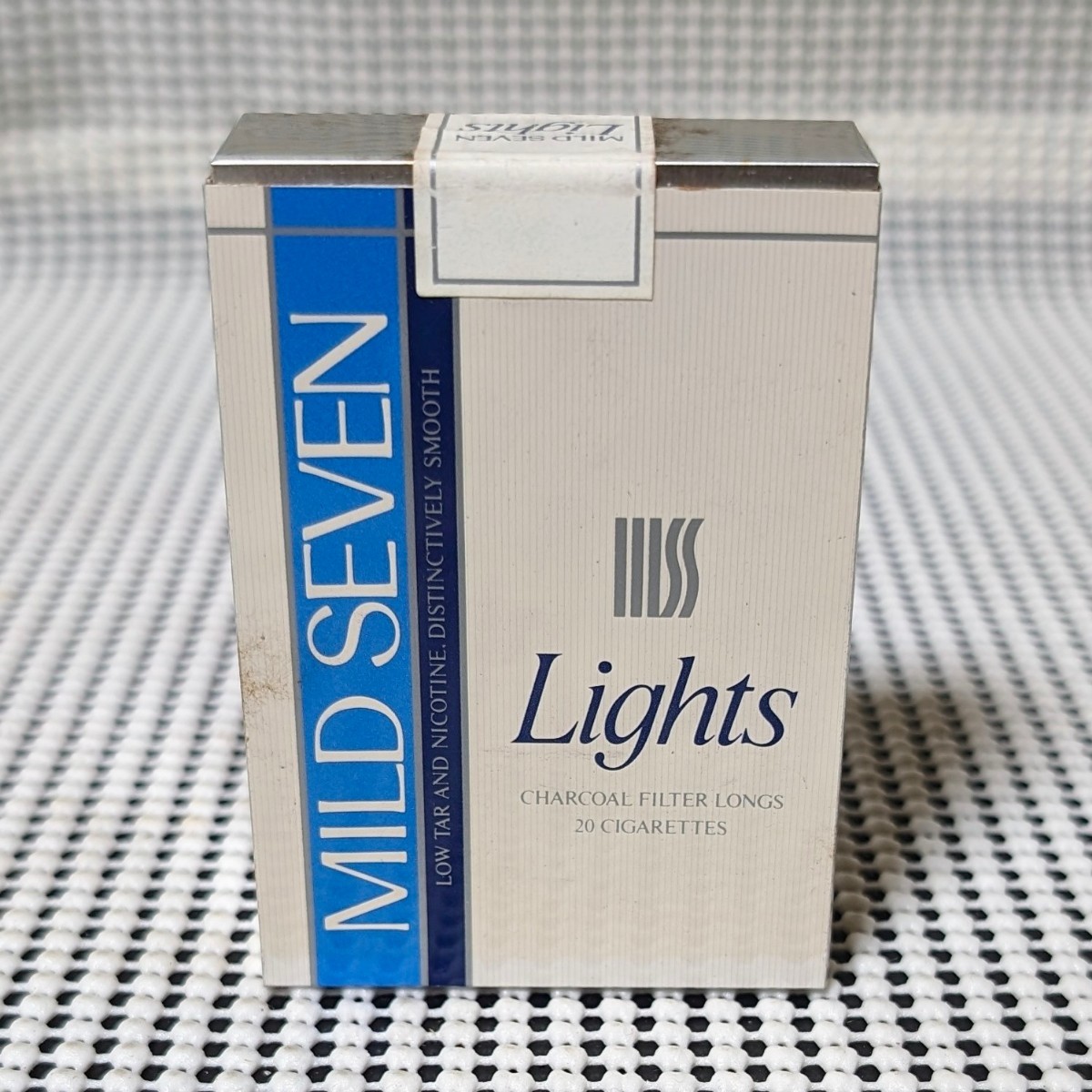 たばこ包装模型 自販機用模型 見本 たばこ タバコ MILD SEVEN Lights マイルドセブンライト 見本 ダミー サンプル モック 金属製_画像3