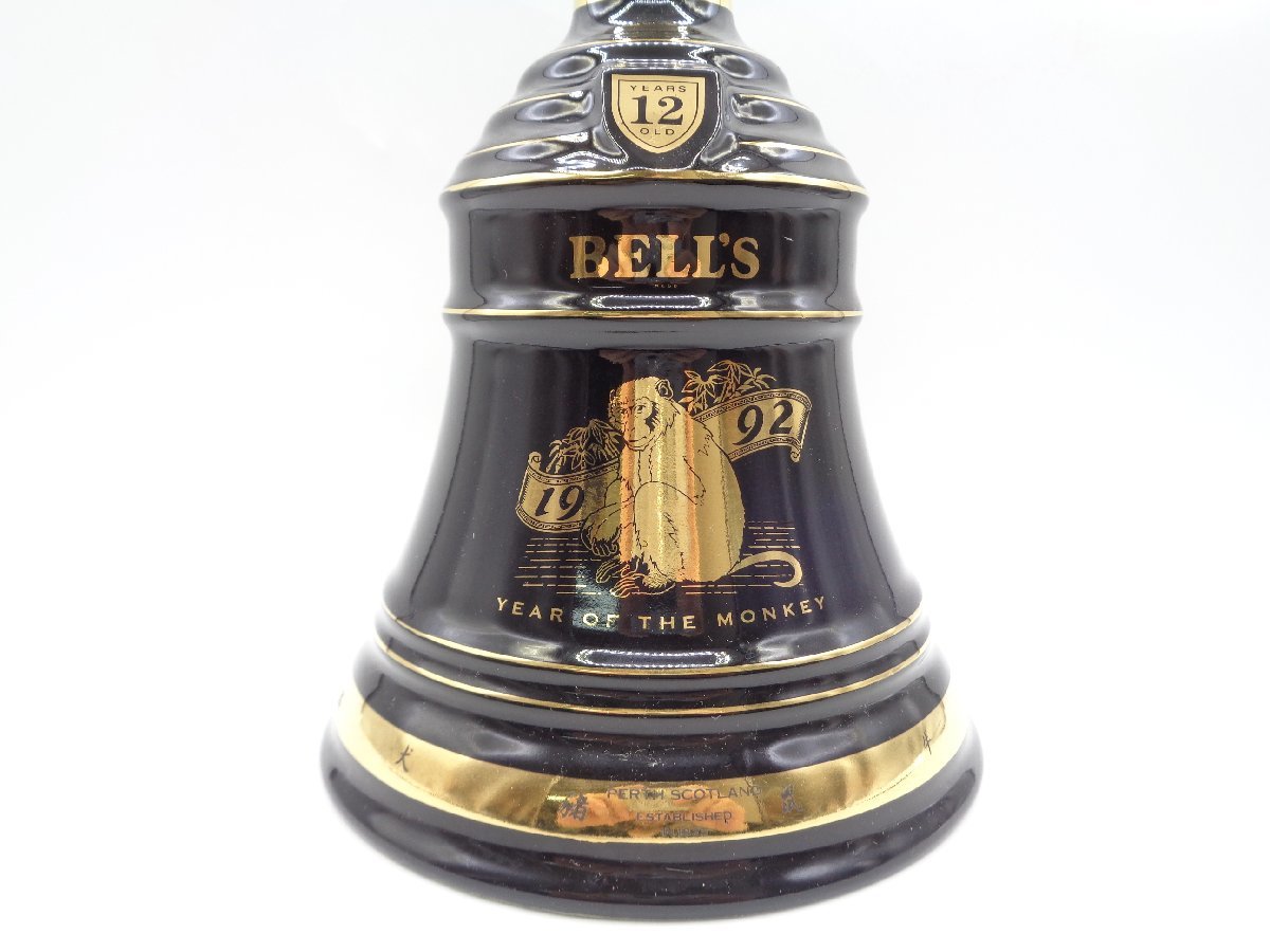 BELL'S ベル 12年 1992 申歳 さる 陶器 スコッチ ウイスキー 700ml 43％ 未開封 古酒 A6708_画像5