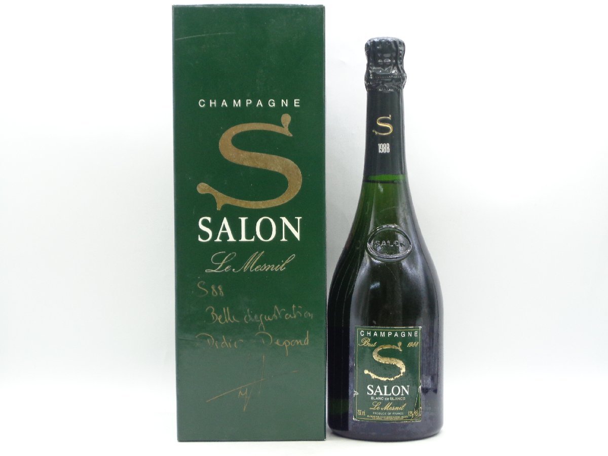 【同梱不可】SALON BLANC de BLANCS 1988 サロン ブラン ド ブラン ブリュット シャンパン 箱入 未開封 古酒 750ml 14% Z17769_画像1