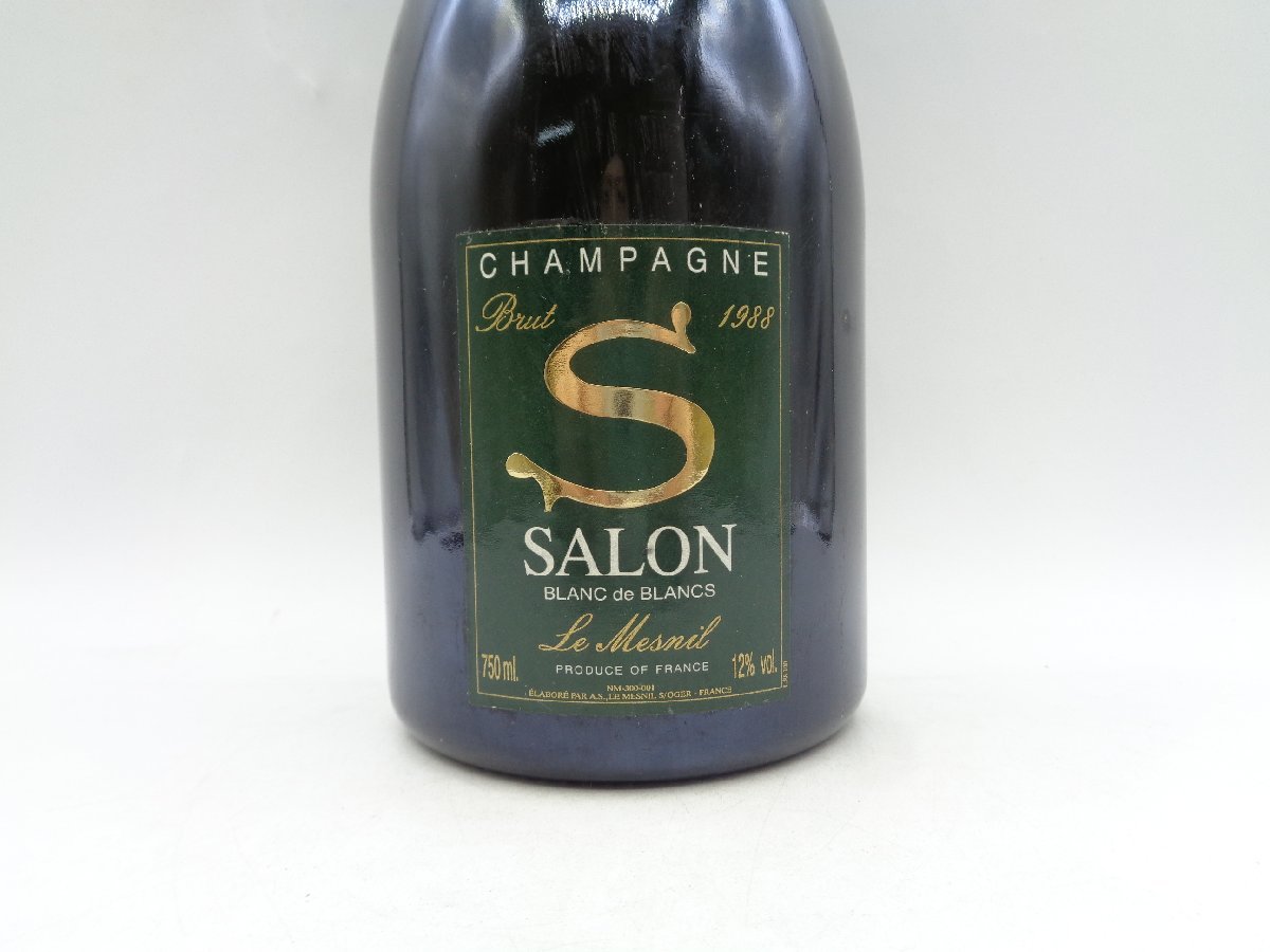 【同梱不可】SALON BLANC de BLANCS 1988 サロン ブラン ド ブラン ブリュット シャンパン 未開封 古酒 750ml 14% X196745_画像5