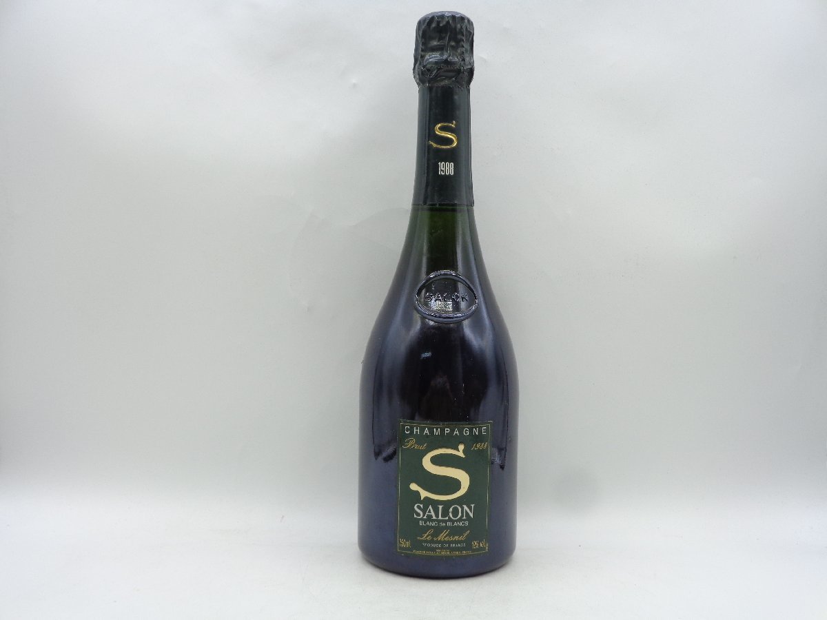 【同梱不可】SALON BLANC de BLANCS 1988 サロン ブラン ド ブラン ブリュット シャンパン 未開封 古酒 750ml 14% X196745_画像1