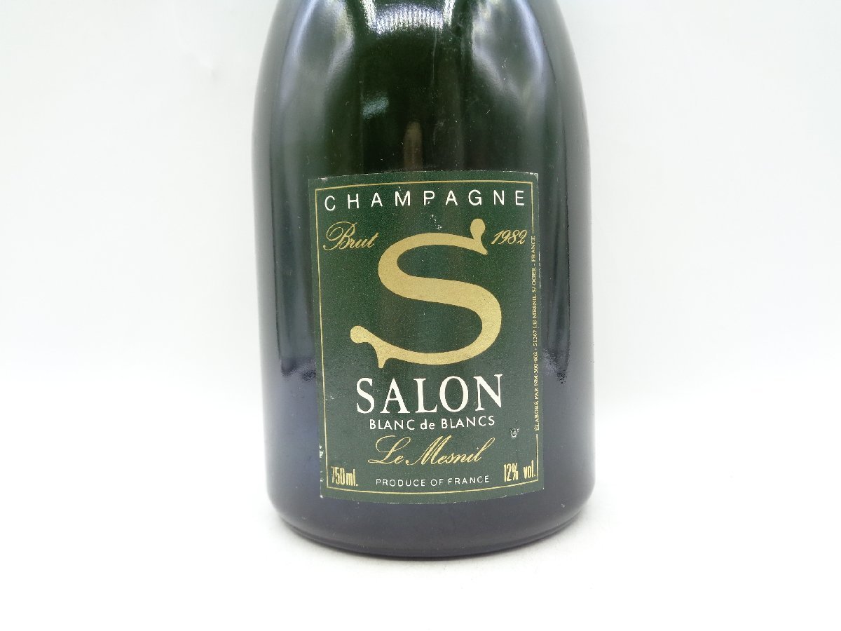 【同梱不可】SALON BLANC de BLANCS 1982 サロン ブラン ド ブラン ブリュット シャンパン 未開封 古酒 750ml 14% X190410_画像5