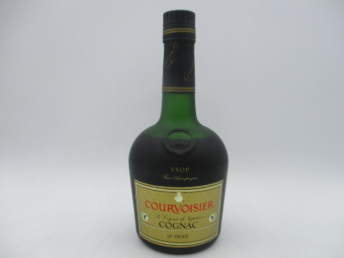 ハーフ COURVOISIER VSOP クルボアジェ VSOP コニャック ブランデー グリーンボトル 350ml 未開封 古酒 A7206_画像1