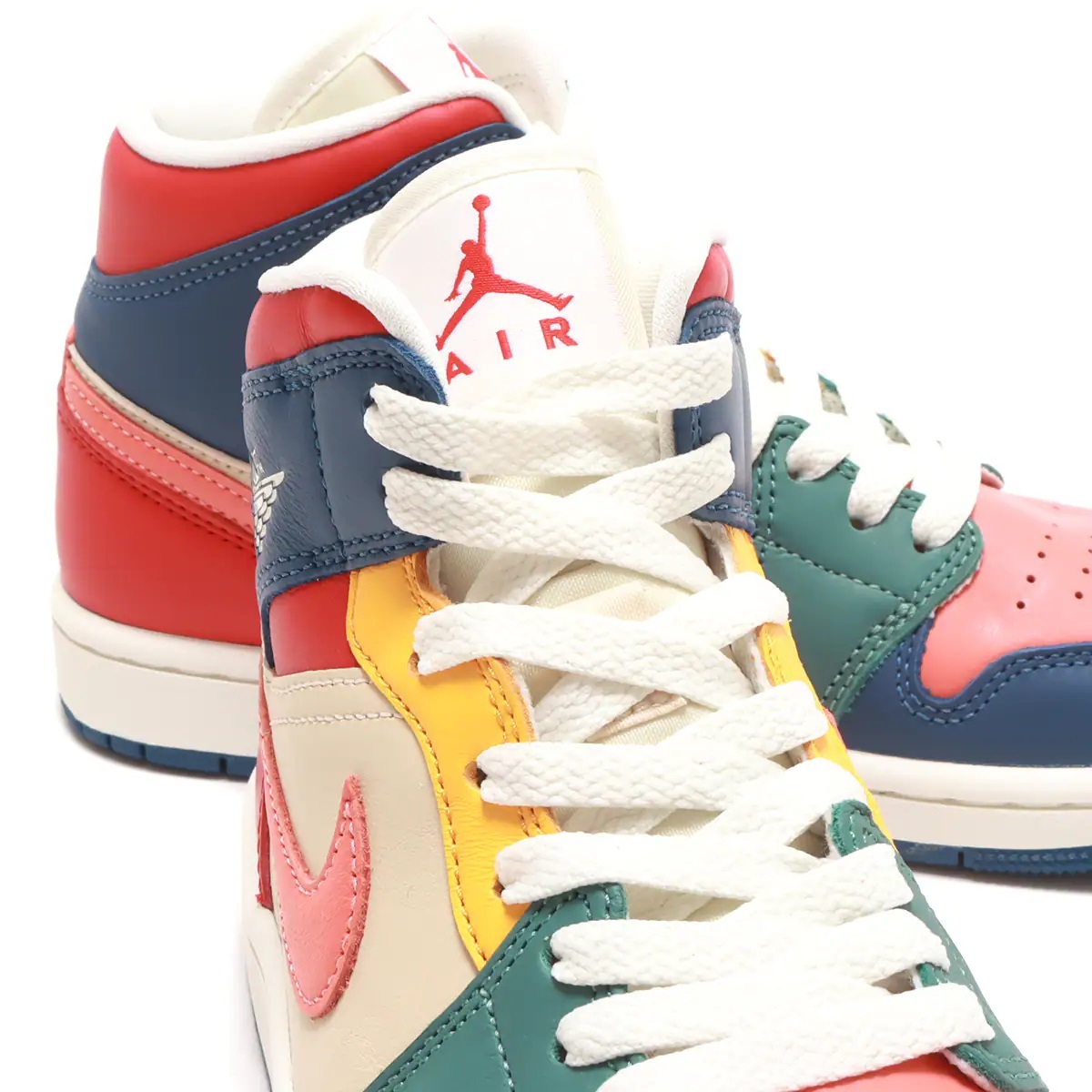  Nike 27.5cm US10.5wi men's air Jordan 1 mid SE blue red NIKE WMNS AIR JORDAN 1 MID SE multicolor natural leather 