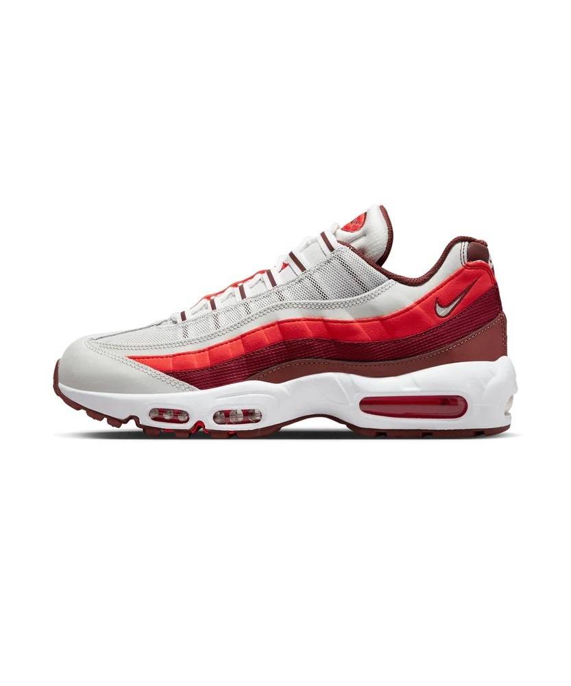 ナイキ 27.5cm エア マックス 95 グレー オレンジ 税込定価19800円 NIKE AIR MAX 95 メンズ スニーカー 天然皮革の画像4