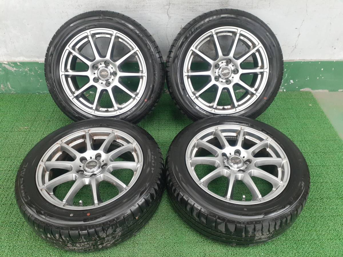 A-TECH SCHNEIDER 17×7 +48 PCD114.3 215/55R17 ダンロップ 夏 エナセーブ RV505 4本 売切!!_Y0113-1