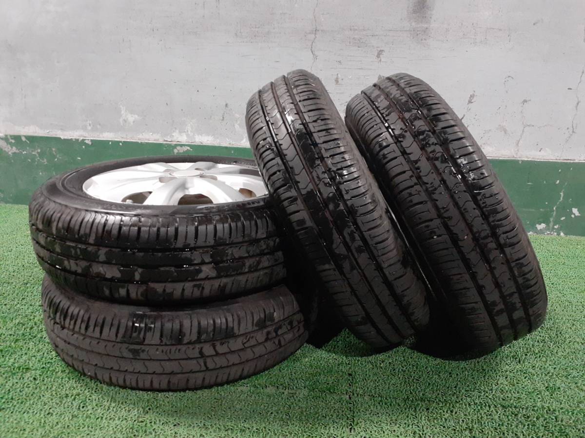 軽自動車に BS Linz 13x4J +45 PCD100 4穴 BS エコピア NH100C 155/65R13 溝あり 4本セット 中古 売切!!_画像4