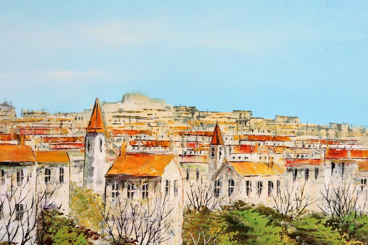 湖畔の家 吉岡真夫 真筆作品 Yahoo!オークション - 真作 吉岡貞夫 油彩「スペイン風景」画