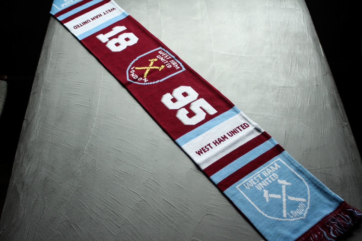 ウエストハム サッカーマフラー West Ham United イングランド製 ウエストハム サッカーマフラー West Ham United イングランド製