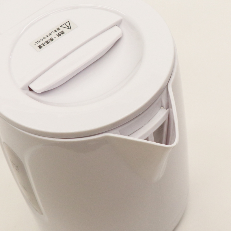 【処分品】ケトル 0.8L コンパクト 電気ケトル 湯沸かし器 簡単 空焚き防止機能 沸いたらオフ お茶 コーヒー KTK-08 ホワイト ポット_画像5