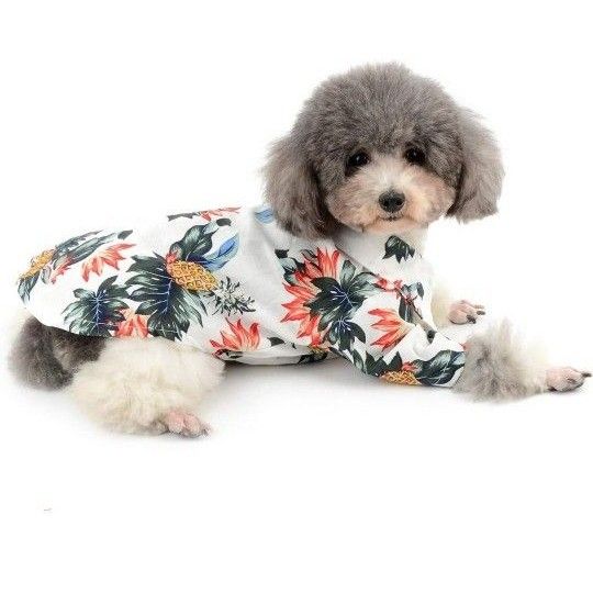 ペット服 犬の服 Ｔシャツ 夏 綿製 小型犬 ハワイ  シャツ ドッグウエア 猫 散歩 犬 犬服 ドッグウェア