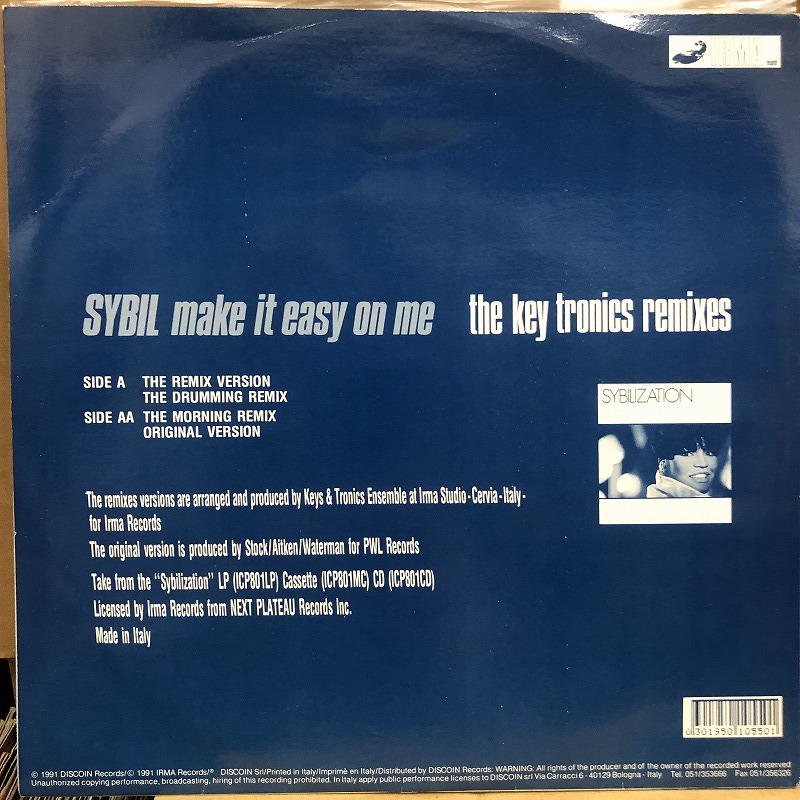 Sybil - Make It Easy On Me (The Key Tronics Remixes)　(Used)_画像2