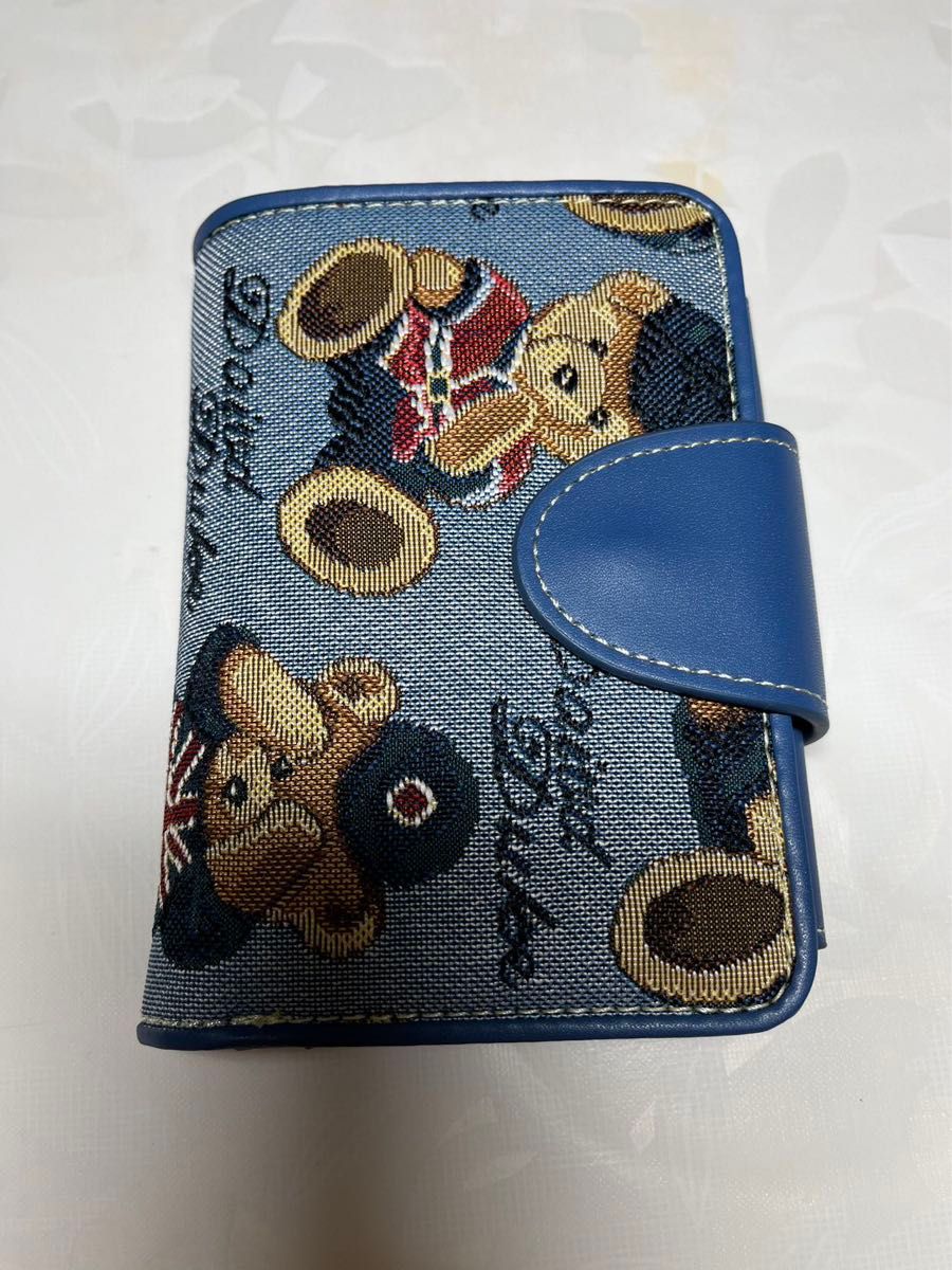 レディース財布 熊の二つ折り財布  ボタン付きおしゃれ財布  小銭入れ