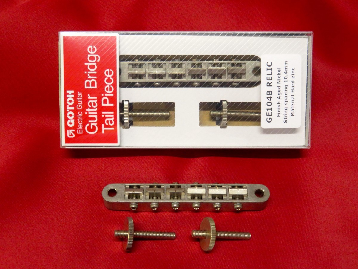 ★新品セール/最安値★ヴィンテージ・レリック加工！GOTOH／GE104B-N-RELIC／Aged-N◆国産 高精度 ゴトー Tune-O-Matic／ABR-1タイプ LP_画像1