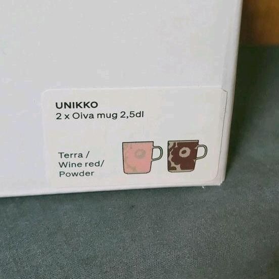 未使用 マリメッコ marimekko マグカップ ウニッコ マグ 250ml ワインレッド パウダー ピンク 箱あり テラコッタ