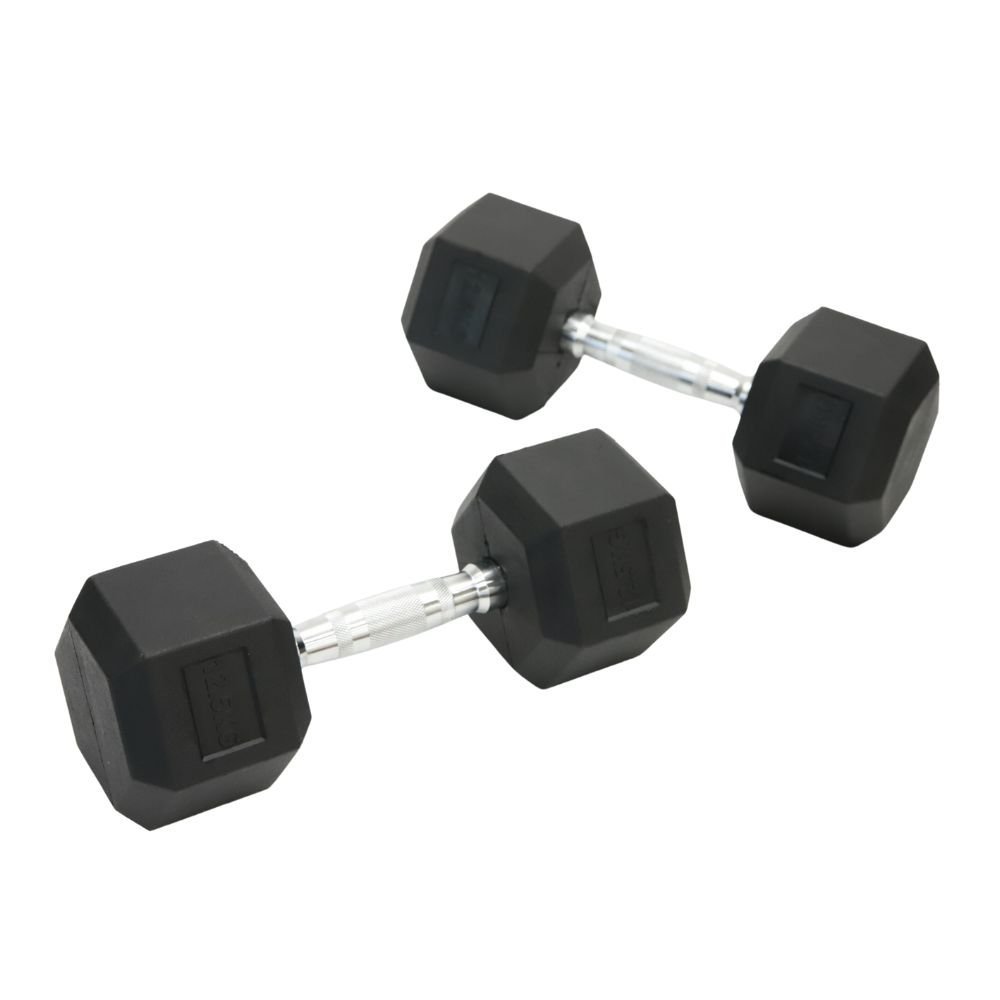 豪華で新しい 25kg 12.5kg×2個 ラバーコーティングダンベルペア 六角 HEX/ヘックス 倉庫保管未使用品 110304k3d 筋トレ ジム器具 トレーニング バーベル、ダンベル