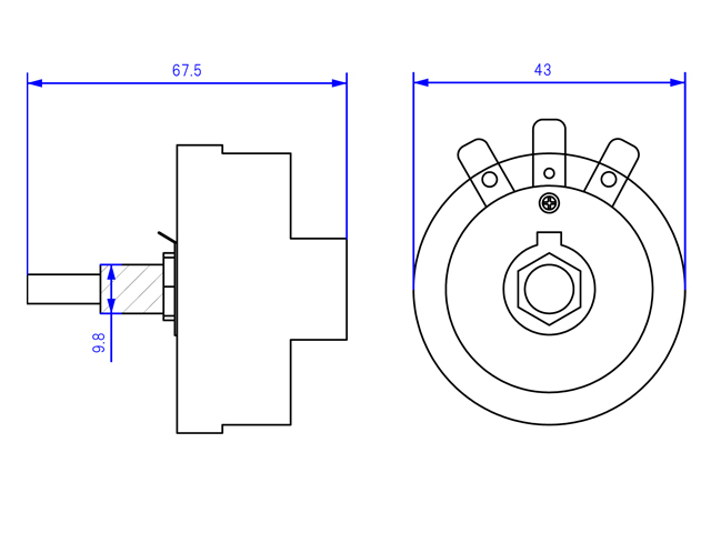 1KΩ 25W レオスタット 可変抵抗 真空管アンプ 管理番号[LO0005B1]_画像6