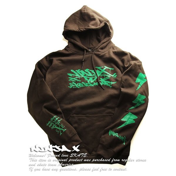 NINJA X パーカー フード プルオーバー Straight Edge Pullover Hoodie Original 2018 ニンジャエックス Dark Chocolate スケボー_画像2