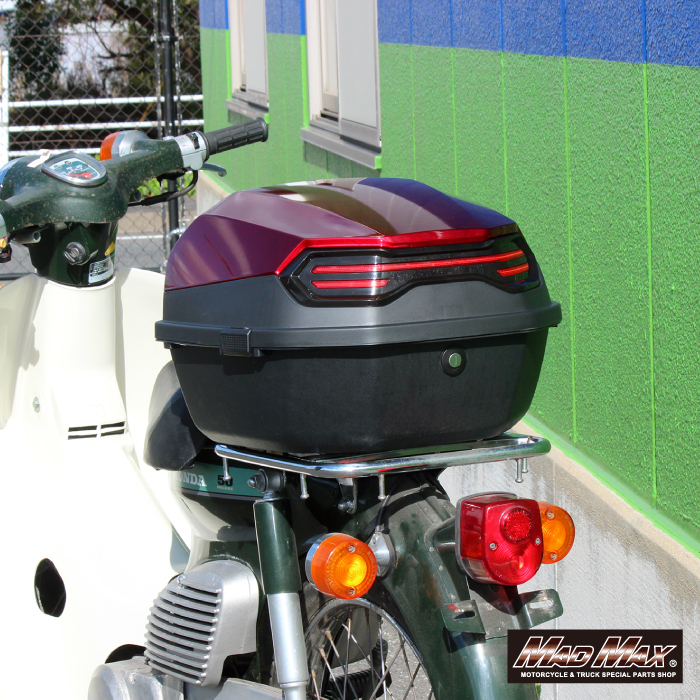 MADMAX 汎用 バイク用 リアボックス リーベン トップケース 40L レッド/軽量 防水 防塵 (MM18-40L-RD) HONDA YAMAHA KAWASAKI SUZUKI_画像10