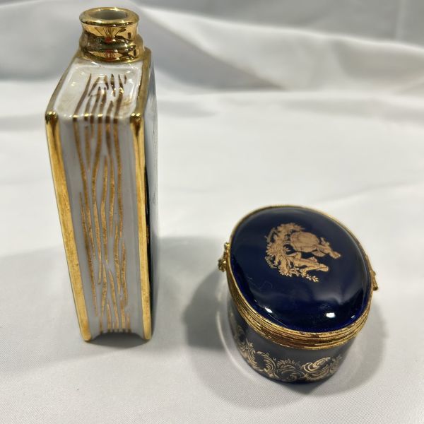 美品 LIMOGES CASTEL リモージュキャッスル 食器＆小物入れ 12点セット 飾皿 フランス製 22k gold 金彩 キャンディポット 小皿など_画像5