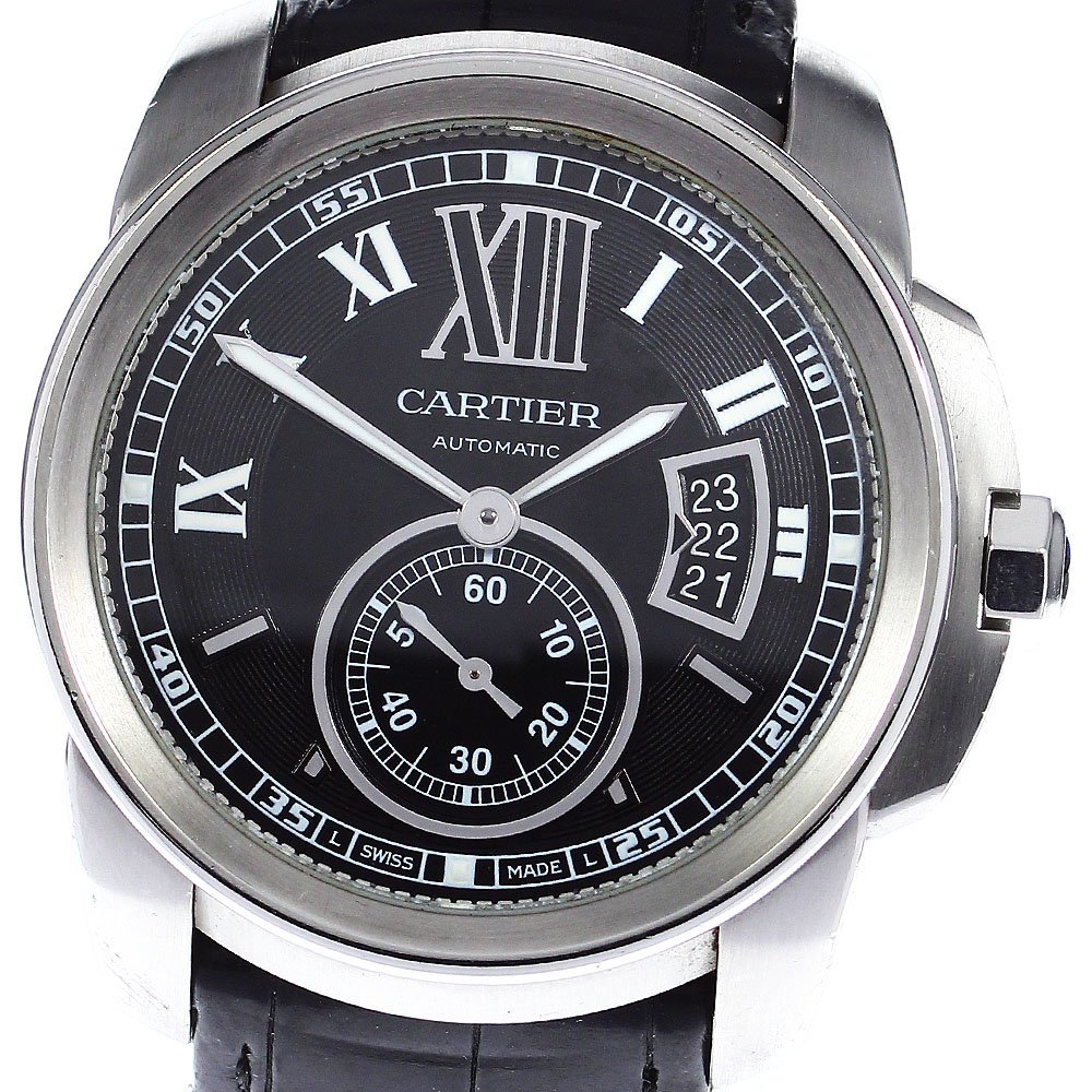  Cartier CARTIER W7100014 Carib rudu Cartier Date self-winding watch men's written guarantee attaching ._794495