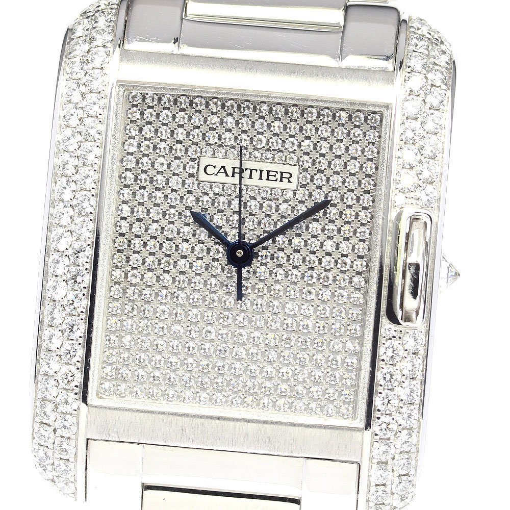 カルティエ CARTIER WT100011 タンクアングレーズ サイドD 自動巻き メンズ _792367_画像1