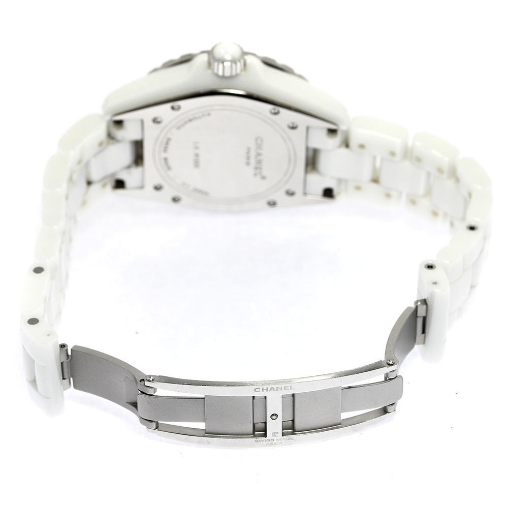  with translation Chanel CHANEL H1629 J12 white ceramic 12P diamond self-winding watch men's _757969