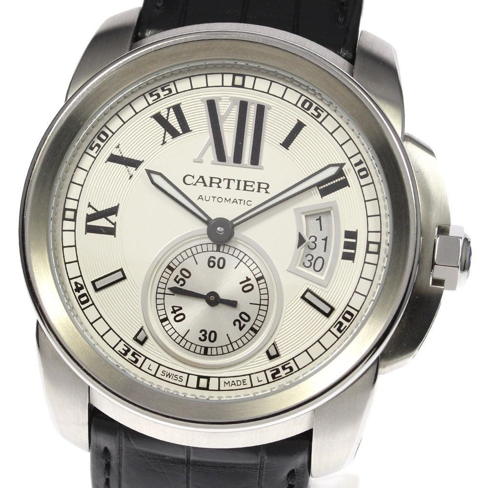 カルティエ CARTIER W7100013 カリブルドゥカルティエ ダイバー デイト スモールセコンド 自動巻き メンズ 良品 保証書付き_717180_画像1