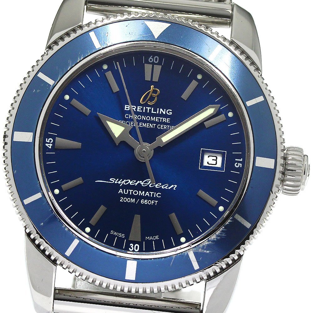  Breitling BREITLING A17321 Super Ocean worn te-ji42 Date self-winding watch men's _795094