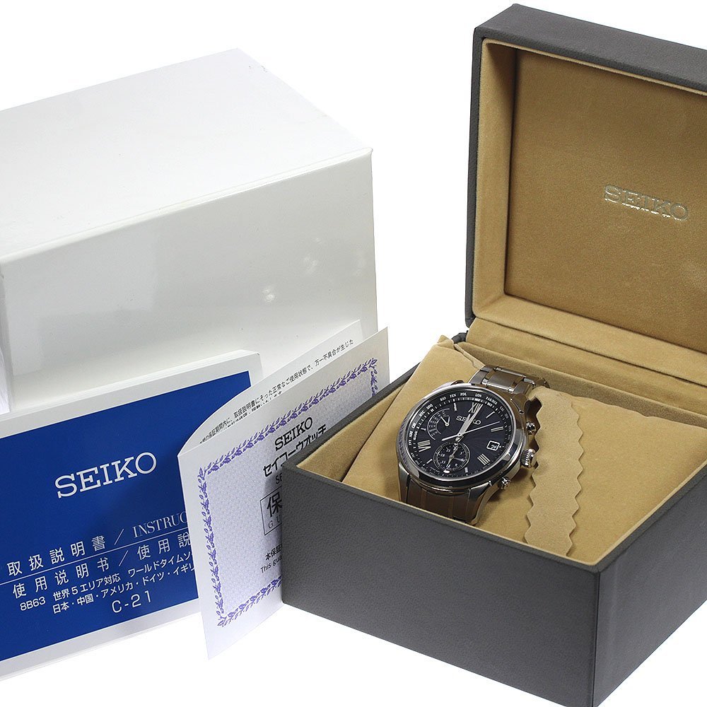 セイコー SEIKO SAGA309/8B63-0AY0 ブライツ ソーラー電波 メンズ 箱・保証書付き_799586_画像2