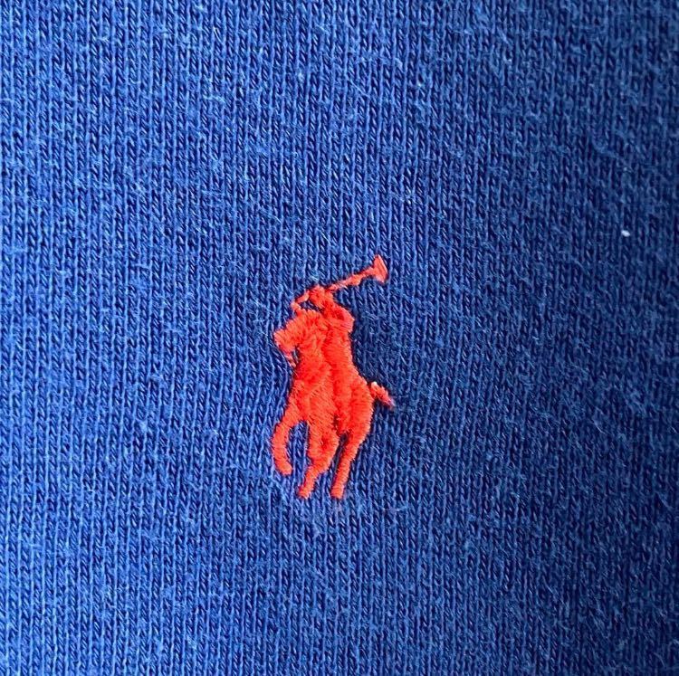 ラルフローレン ロゴ刺繍 ジップパーカー ブルー XLサイズ RALPH LAUREN 古着 ジップアップ スウェットパーカー ビッグサイズ 775_画像5