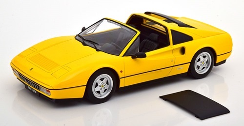 KK-Scale　1/18　フェラーリ・328 GTS　yellow　1985　ルーフ着脱_画像1