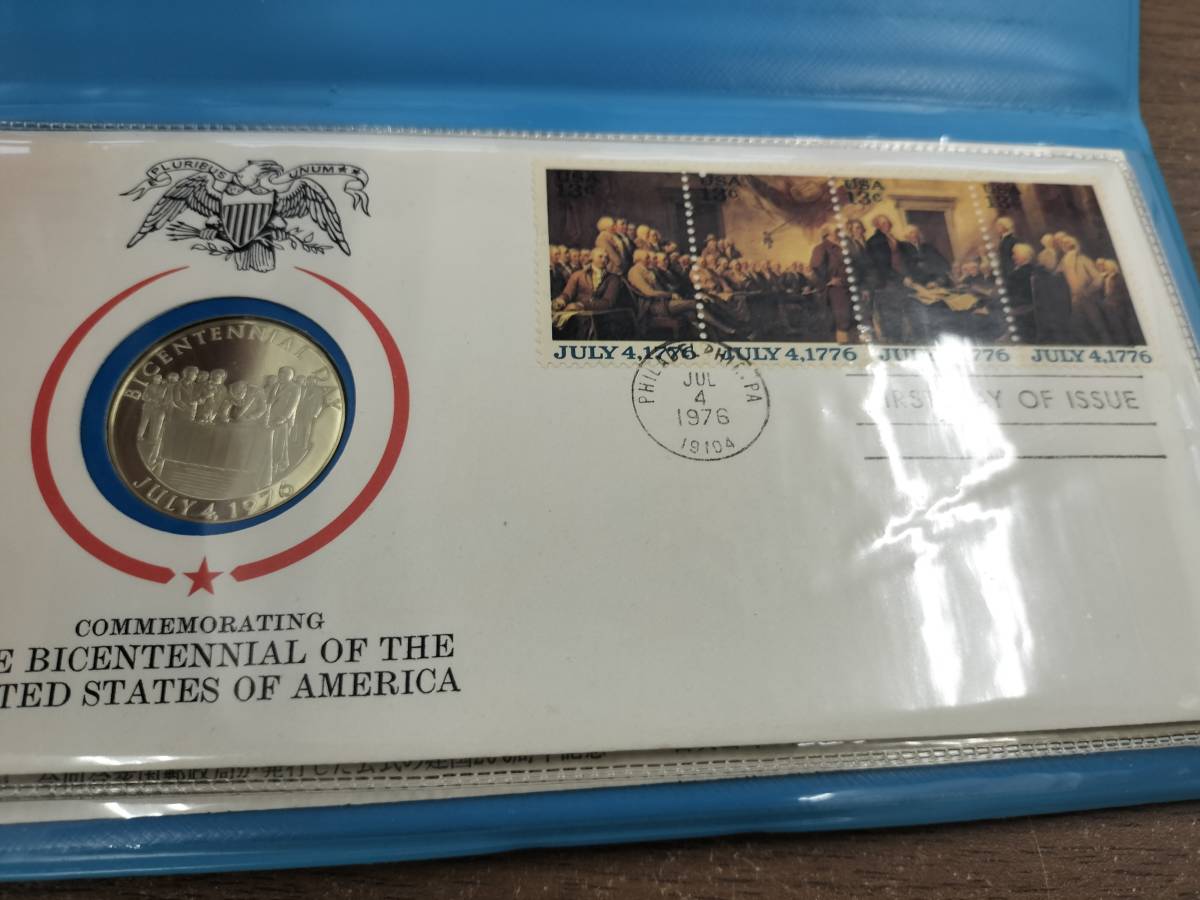 アメリカ合衆国 200周年 特別 記念 セット 公式 記念 メダルプルーフ 1976年 ケース入り 銀製925 シルバー FRANKLIN MINT_画像2