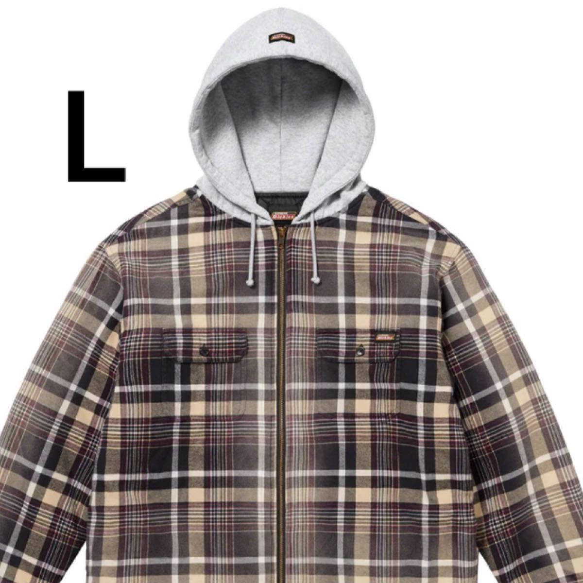 Supreme / Dickies Plaid Hooded Zip Up Shirt "Black"