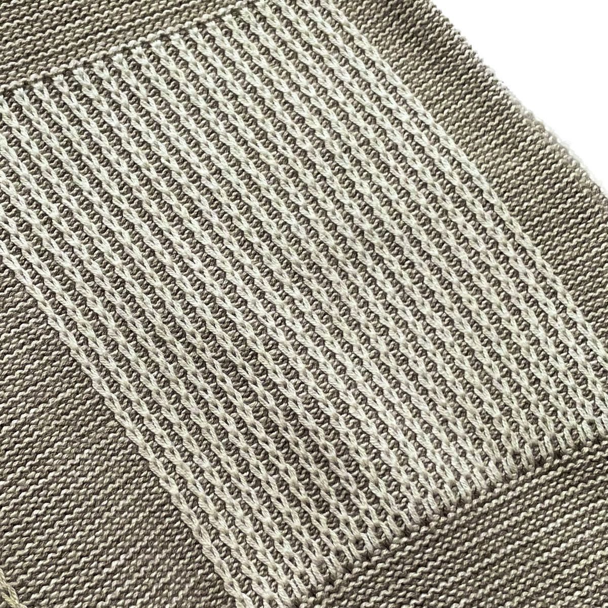 90s USA製 LANDS' END Vintage Cotton Knit ランズエンド コットンニット デザイン スウェット ニット セーター ヴィンテージ ビンテージ_画像4