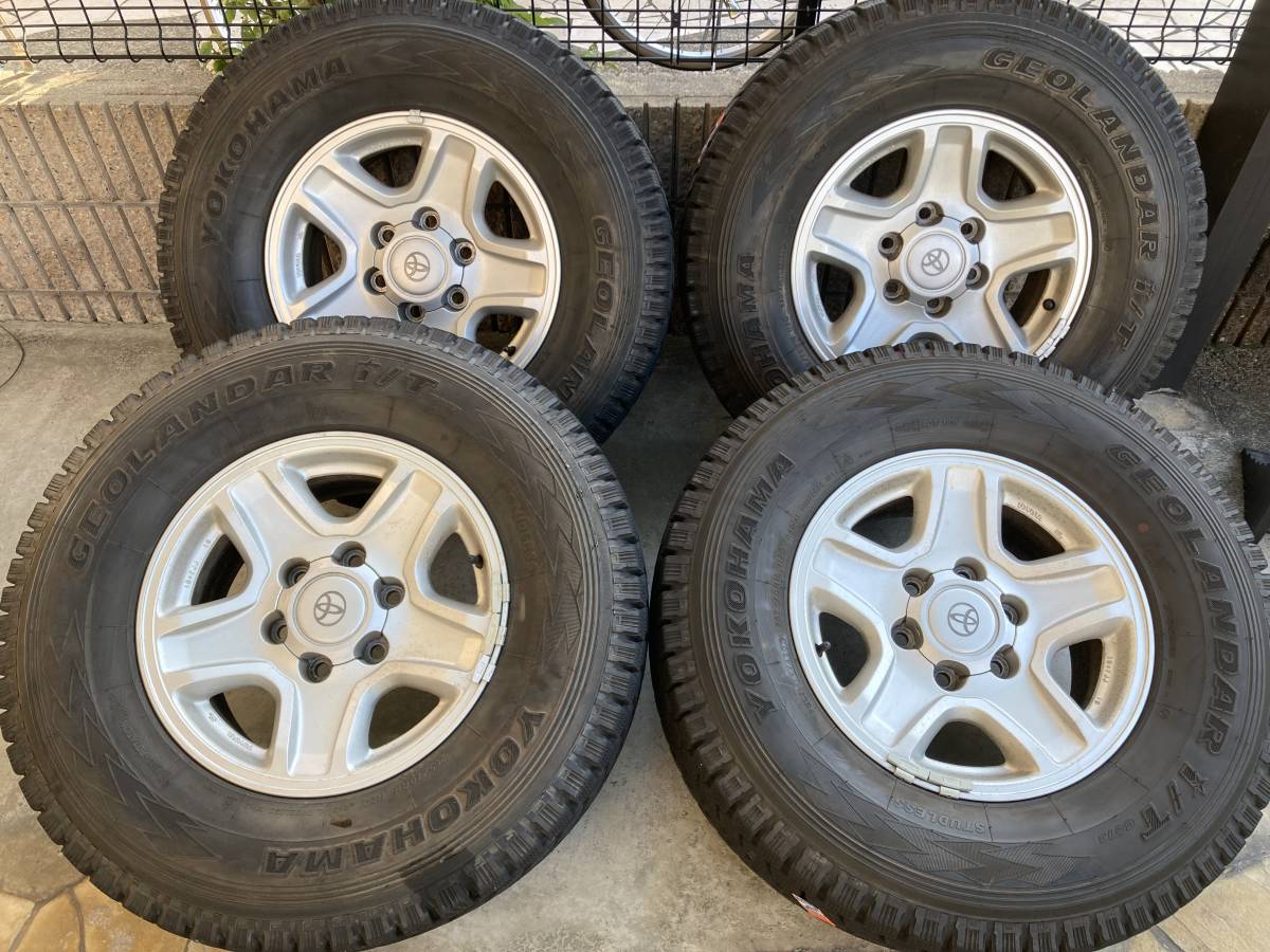 ■ランドクルーザープラド90/95系 純正16アルミ+スタッドレス 265/70R16 4本セット_画像1