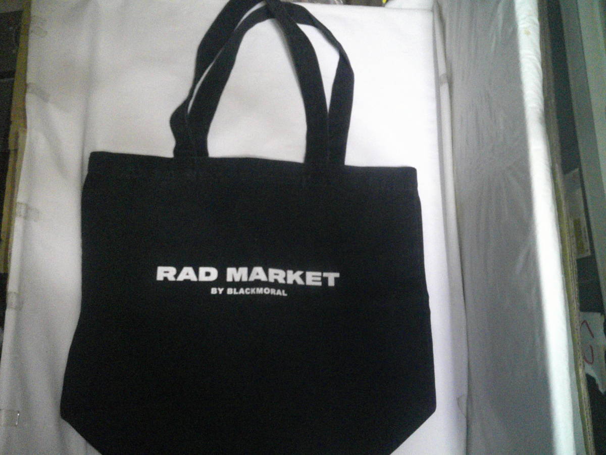 K 2点set RAD MARKET BY BLACKMORAL トートバッグ 平置き約35×約42×約13cm NIL DUE NIL UN TOKYO 頂き物 使用済 洗濯済_画像3