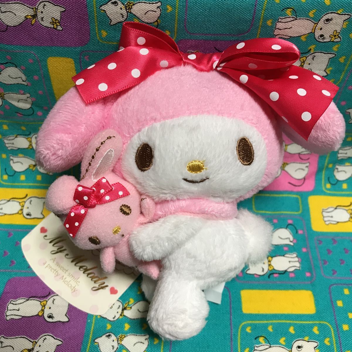 ☆*:サンリオ☆ マイメロディ ☆ ポールチェーンマスコット可愛い リボン スマイル 2014 ストラップ ぬいぐるみ Sanrio:*☆_画像3