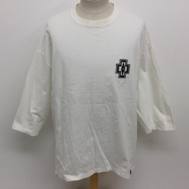 ペンドルトン 2275-8206 バック ビッグネイティブプリント 胸ロゴ刺繍 七分丈カットソー Tシャツ Tシャツ XL 白 / ホワイト ロゴ、文字_画像5