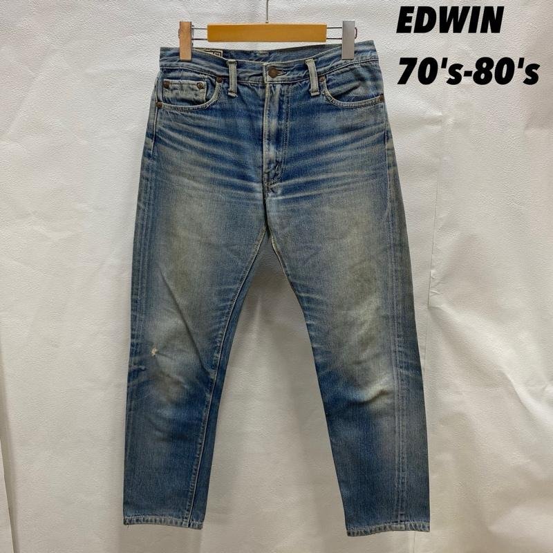 エドウィン EDWIN 70's～80's 70年代 80年代 ヴィンテージデニム vintage ジッパーフライ W30 パンツ パンツ 30インチ 無地_画像1