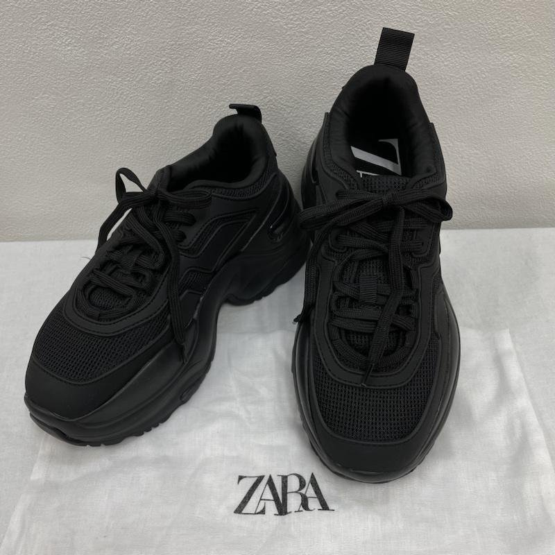 ザラ ZARA ザラ ダッドスニーカー チャンキーソール プリムソール 23.5cm 36 BLK スニーカー 23.5cm 黒 / ブラック 無地_画像1