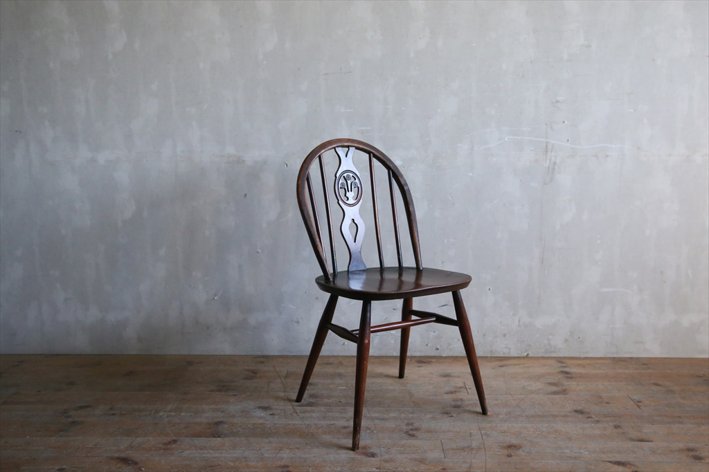 英国アンティーク◇ERCOLアーコールチェア/木製ウィンザー椅子/ダイニングイス/店舗什器ディスプレイ/イギリスビンテージヴィンテージ家具_画像1
