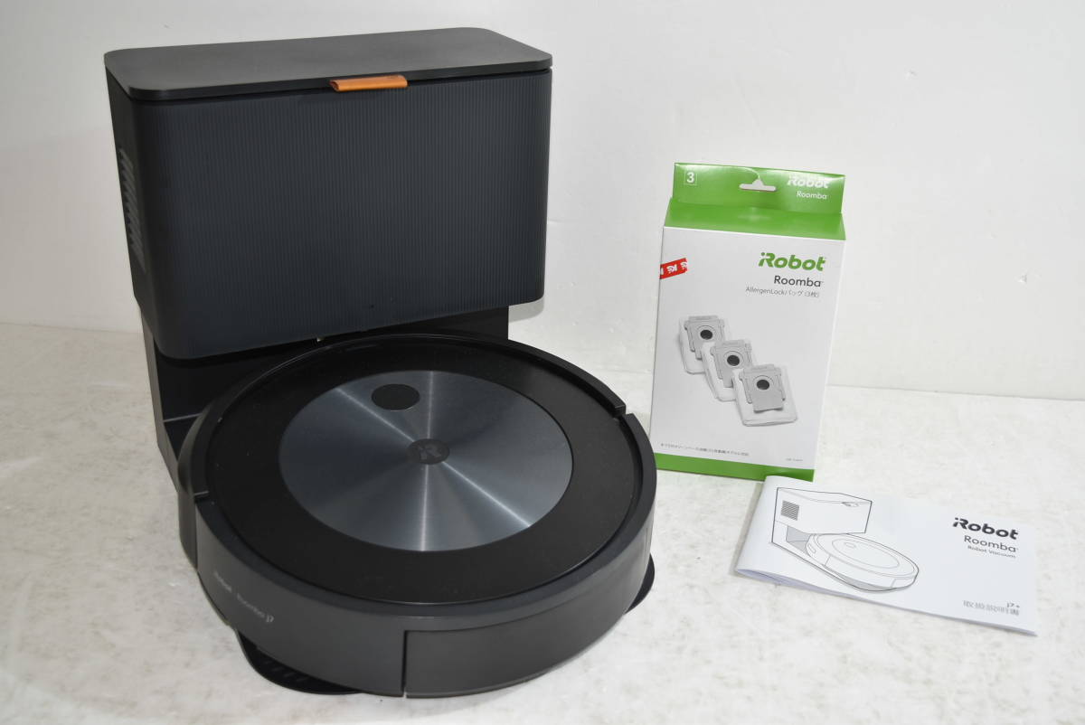 53Ldd 【中古品】 iRobot ルンバ j7+ アイロボット Roomba 動作確認済 中古 RVE-Y1 ロボット掃除機 掃除機 本体 クリーンベース 紙パック_画像1